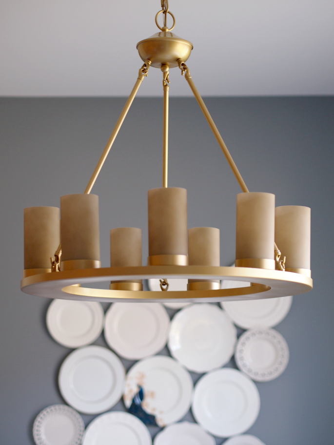 How To Spray Paint A Light Fixture, Spray Paint Gold Chandelier Black