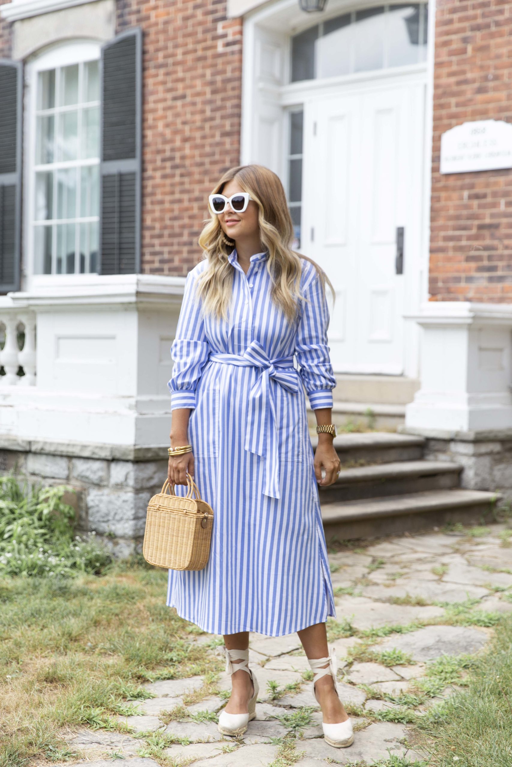 Stripe Shirt Dress main image 1
