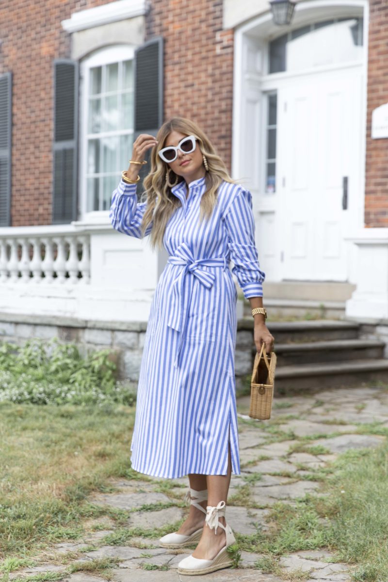 Striped Shirt Dress - Krystin Lee