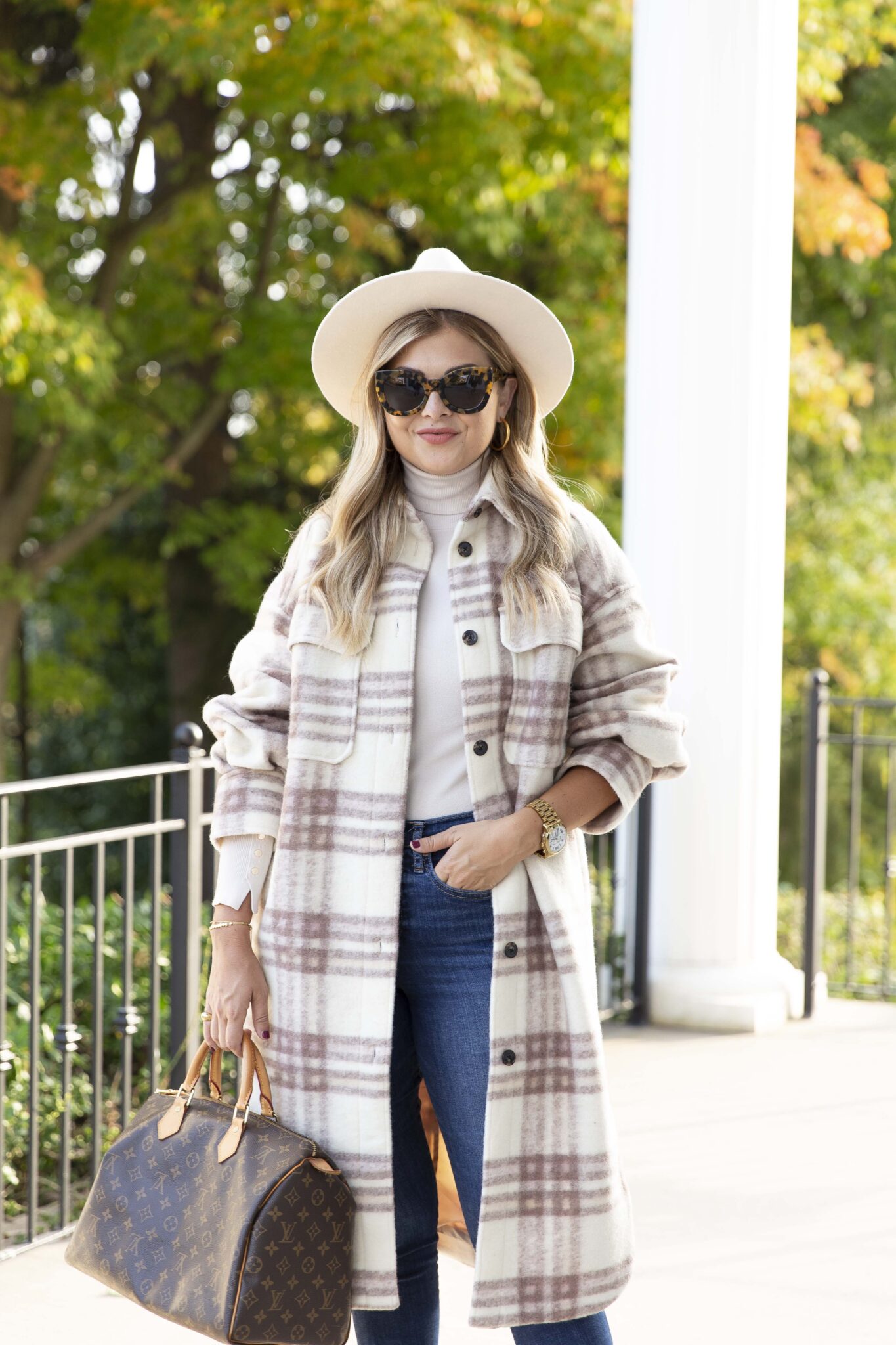 Plaid Fleece Overcoat - Krystin Lee