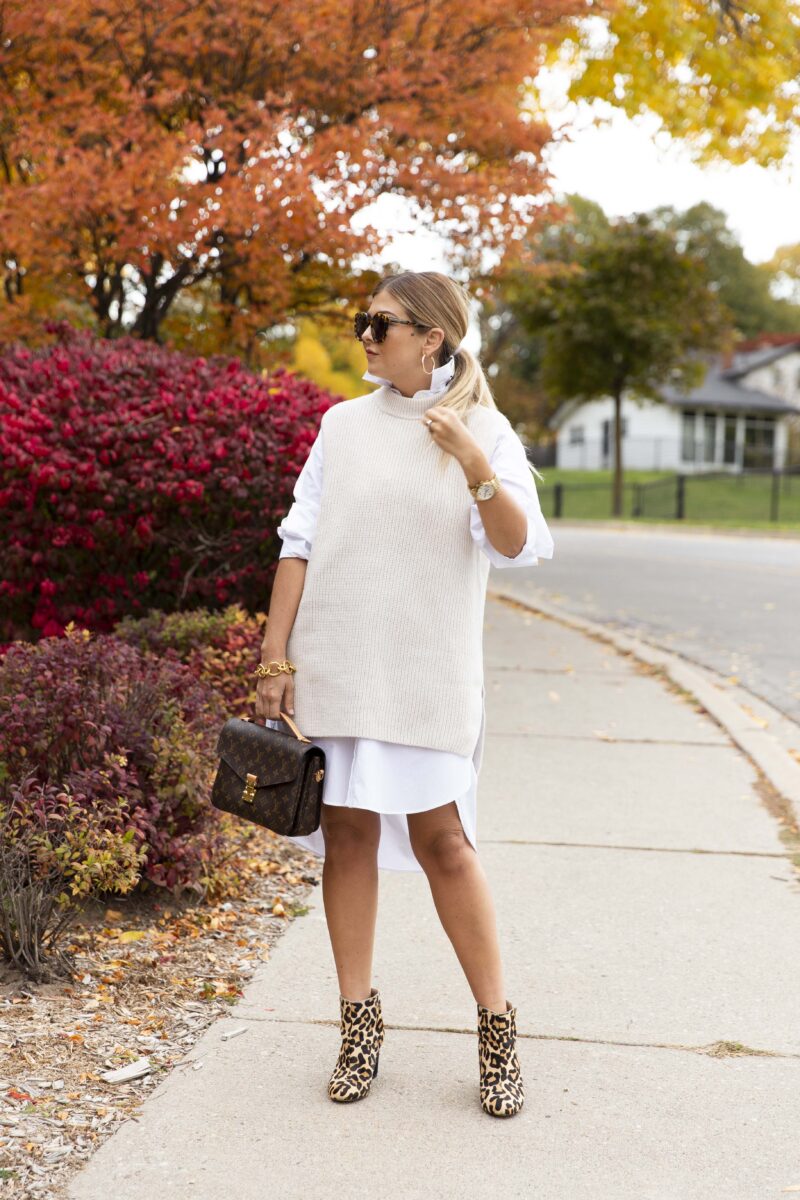 Oversized white cheap sweater outfit