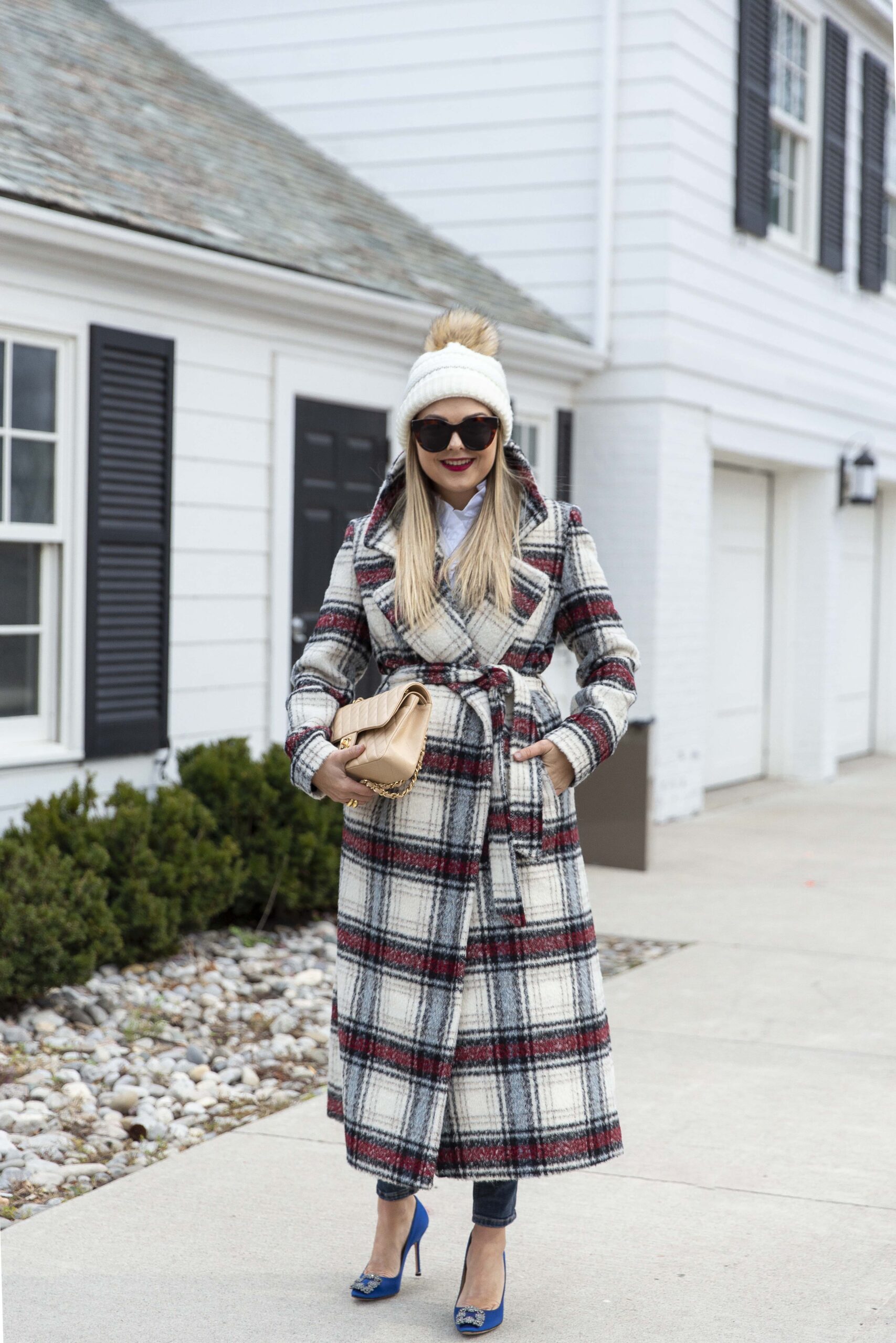 Sentaler Plaid Notched Jacket - Krystin Lee