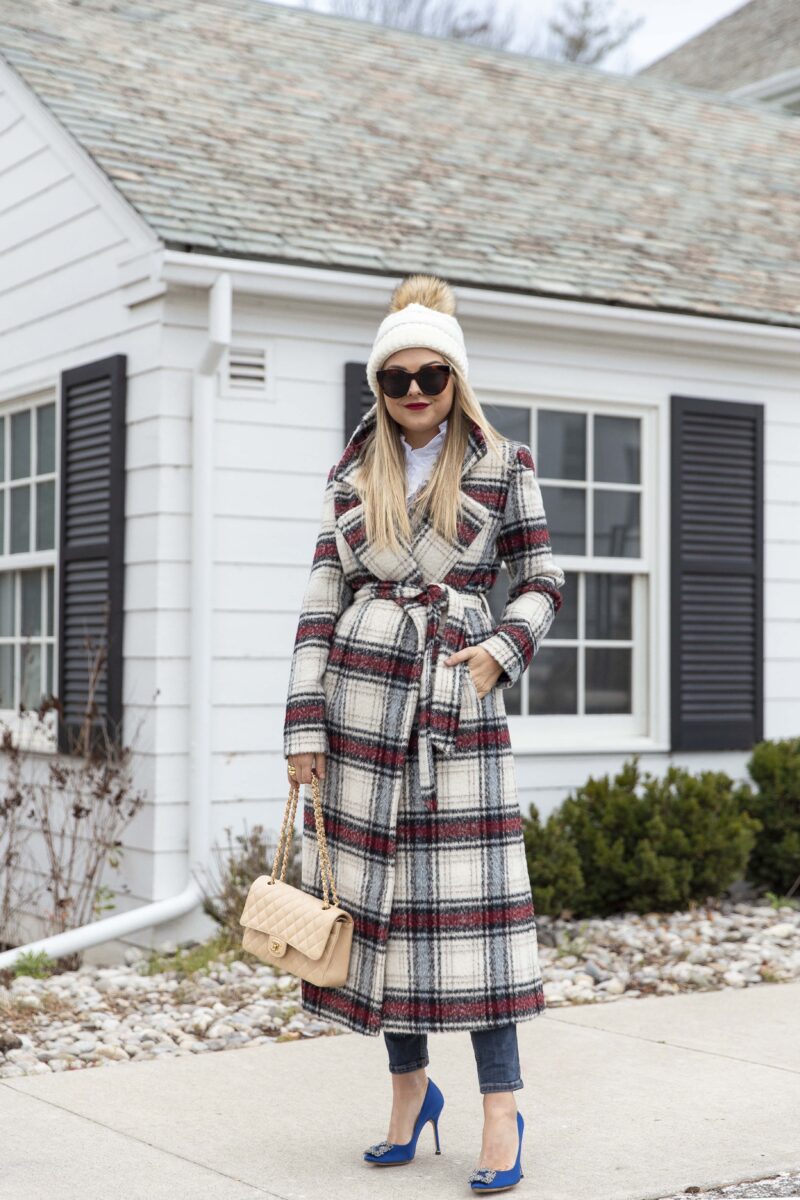 Sentaler Plaid Notched Jacket - Krystin Lee