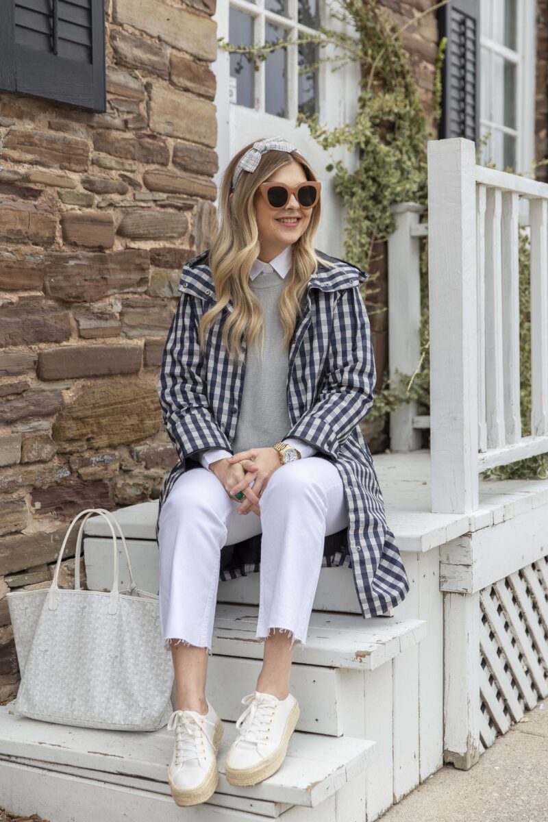 Gingham rain jacket online