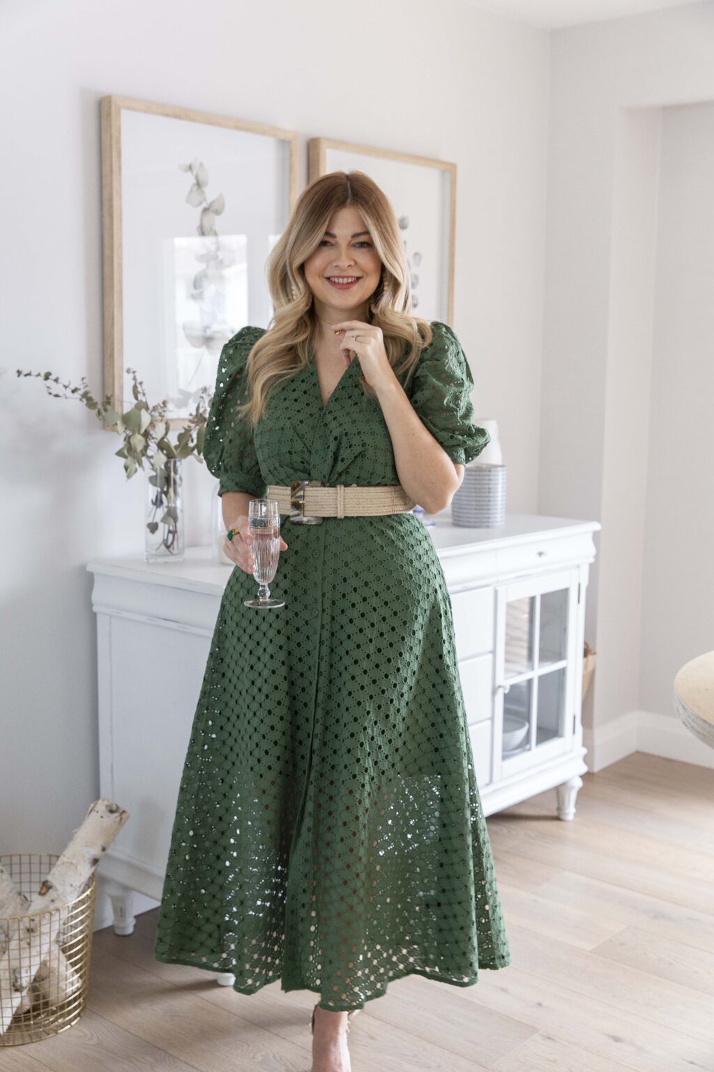 Green Eyelet Dress Krystin Lee
