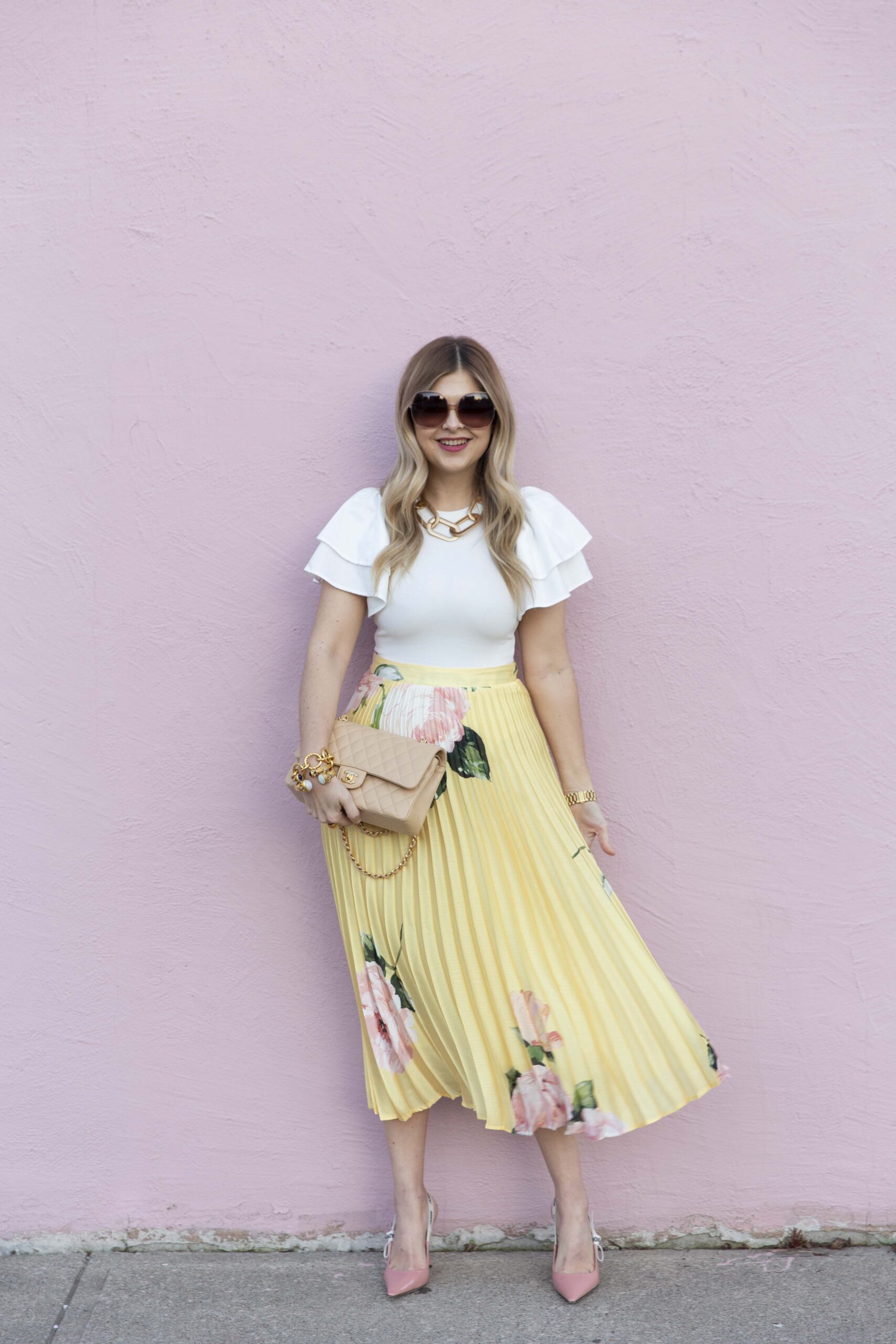 Accordian Midi Skirt - Krystin Lee