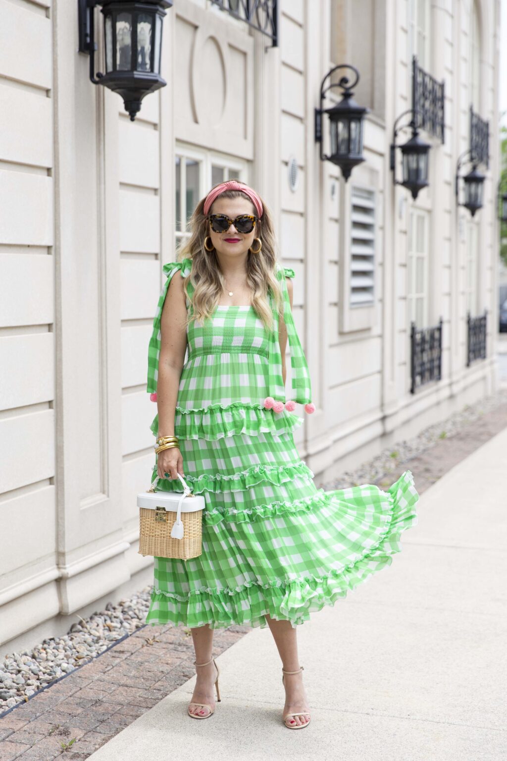 Green Gingham Dress - Krystin Lee