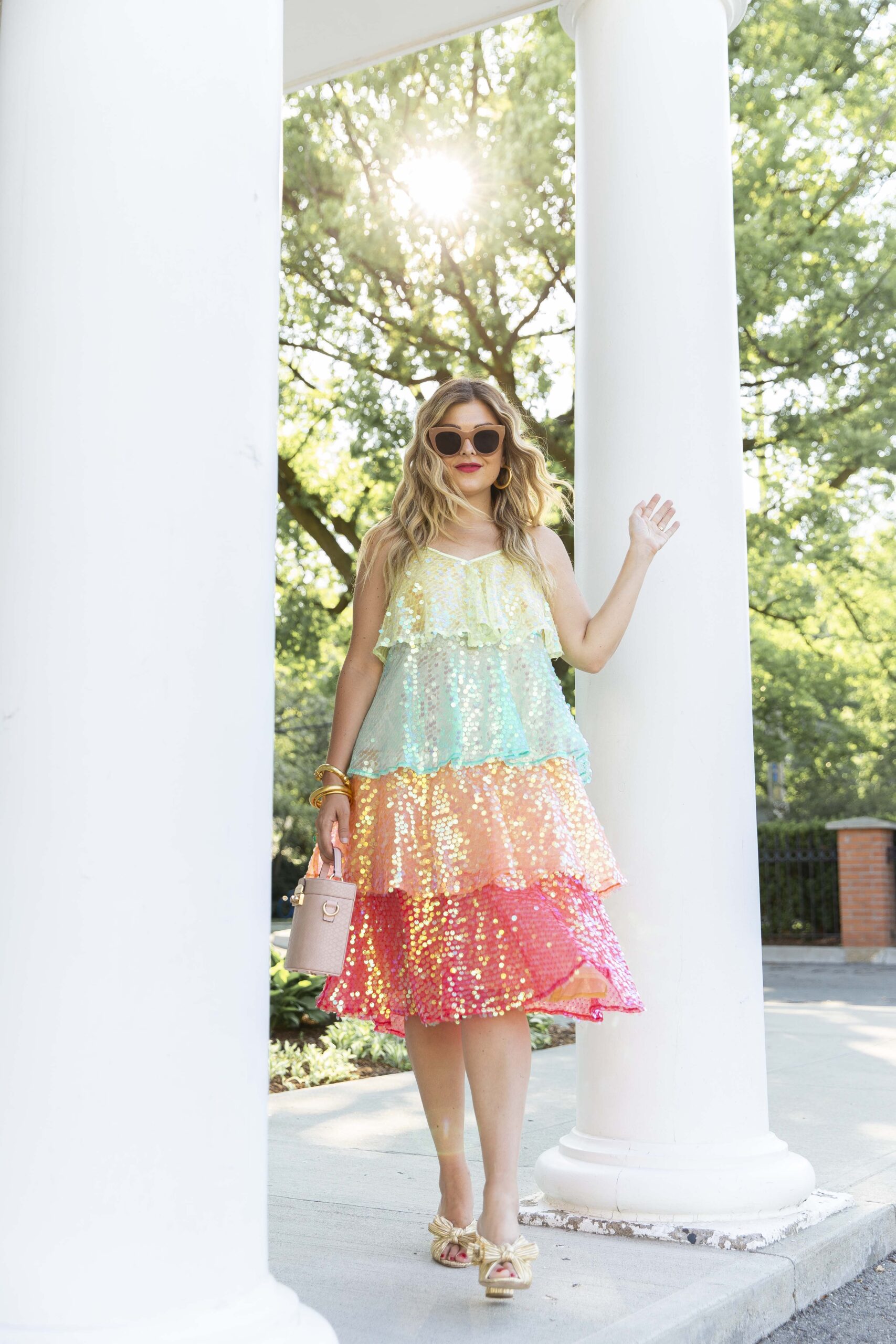 Layered Detail Sequin Dress main image 0