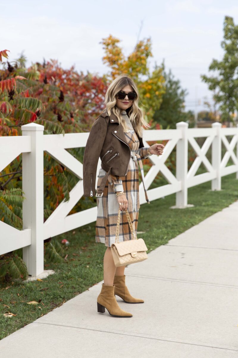 plaid shirt dress-5