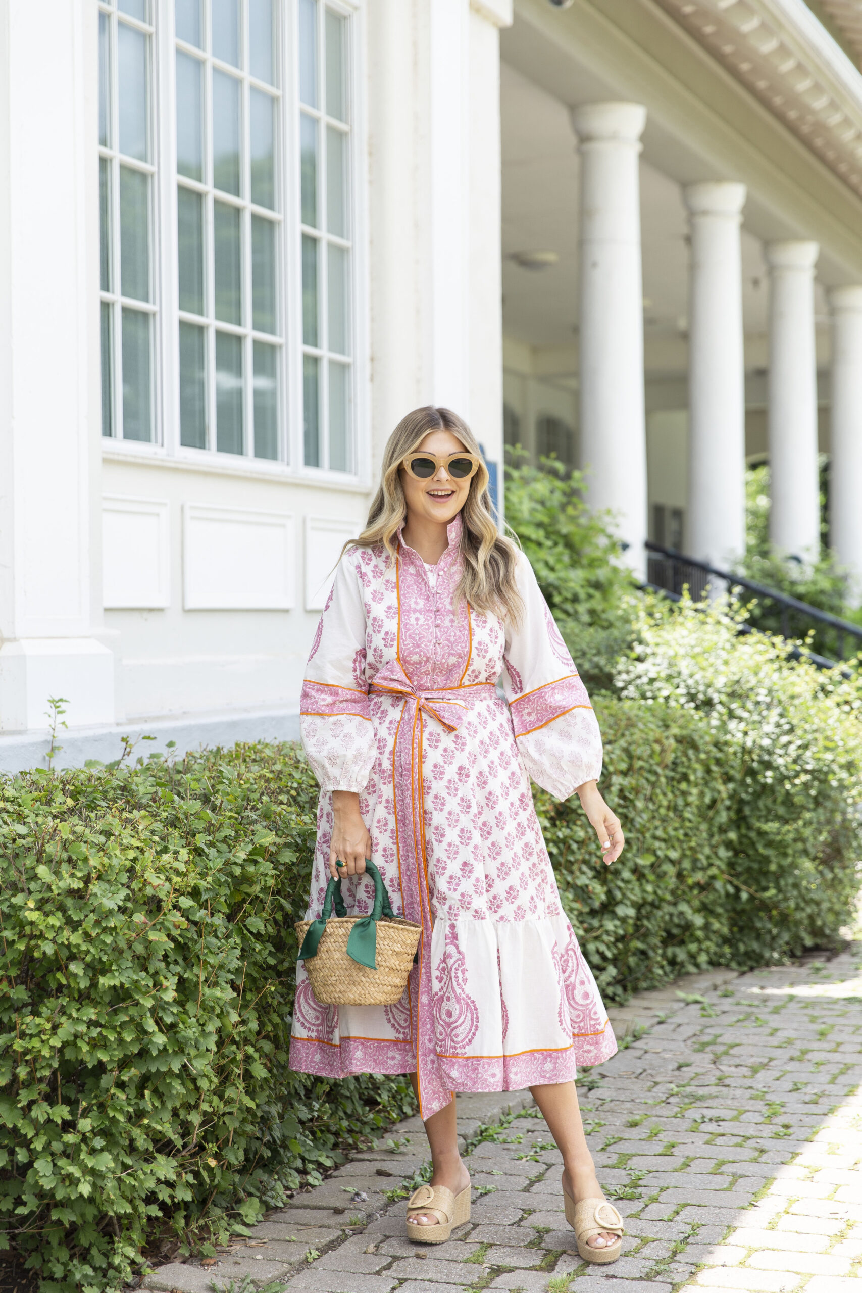 Block Print Midi Dress Krystin Lee